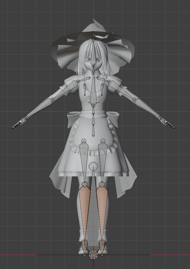 处理骨骼后的模型